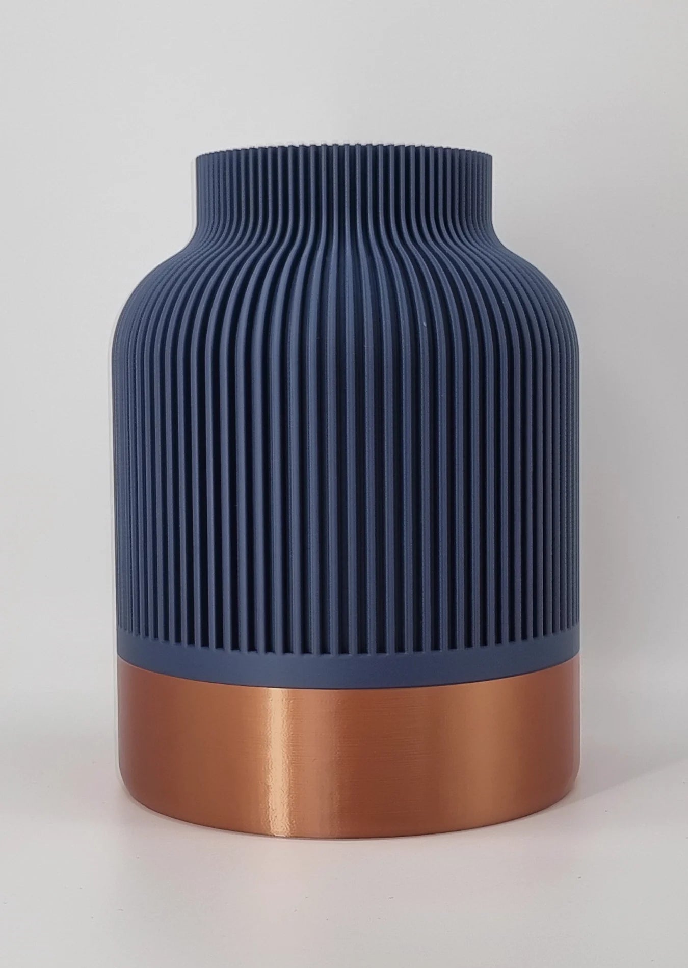Duvari Midnight Blue Copper Japandi design vaas met koperaccent