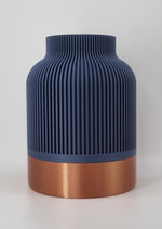 Duvari Midnight Blue Copper Japandi design vaas met koperaccent
