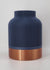 Duvari Midnight Blue Copper Japandi design vaas met koperaccent