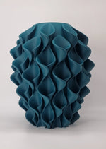 Sereni Sage sculpturale design vaas met organische geometrie