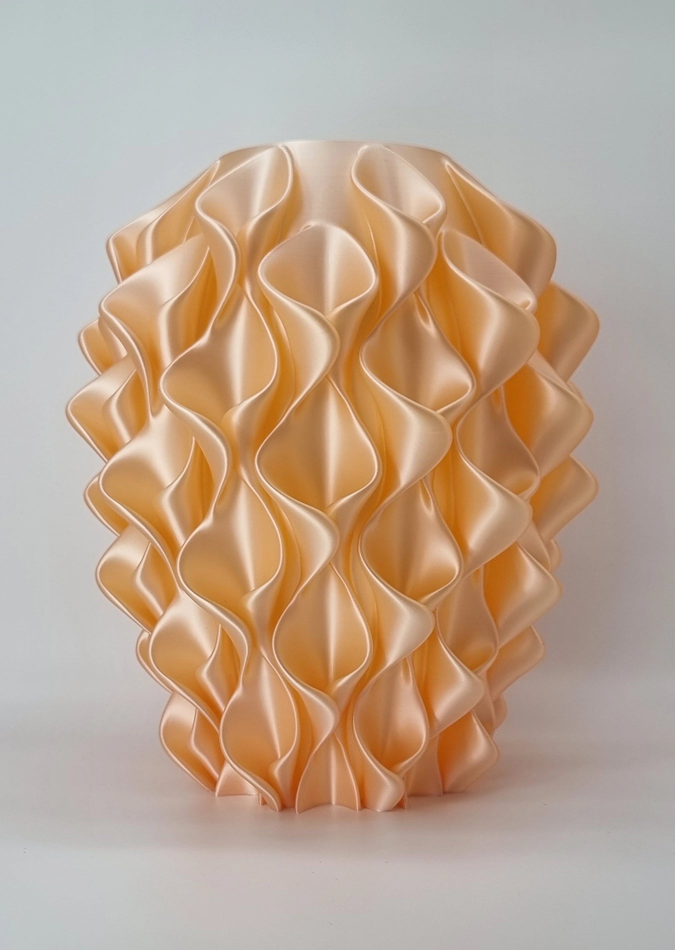 Sereni Silk Champagne sculpturale 3D-geprinte design vaas