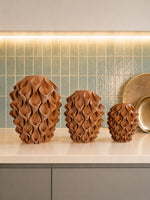 Sereni Warm Caramel design vaas verkrijgbaar in drie formaten