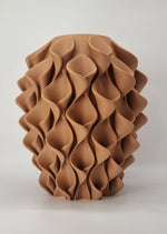 Sereni Warm Caramel sculpturale design vaas