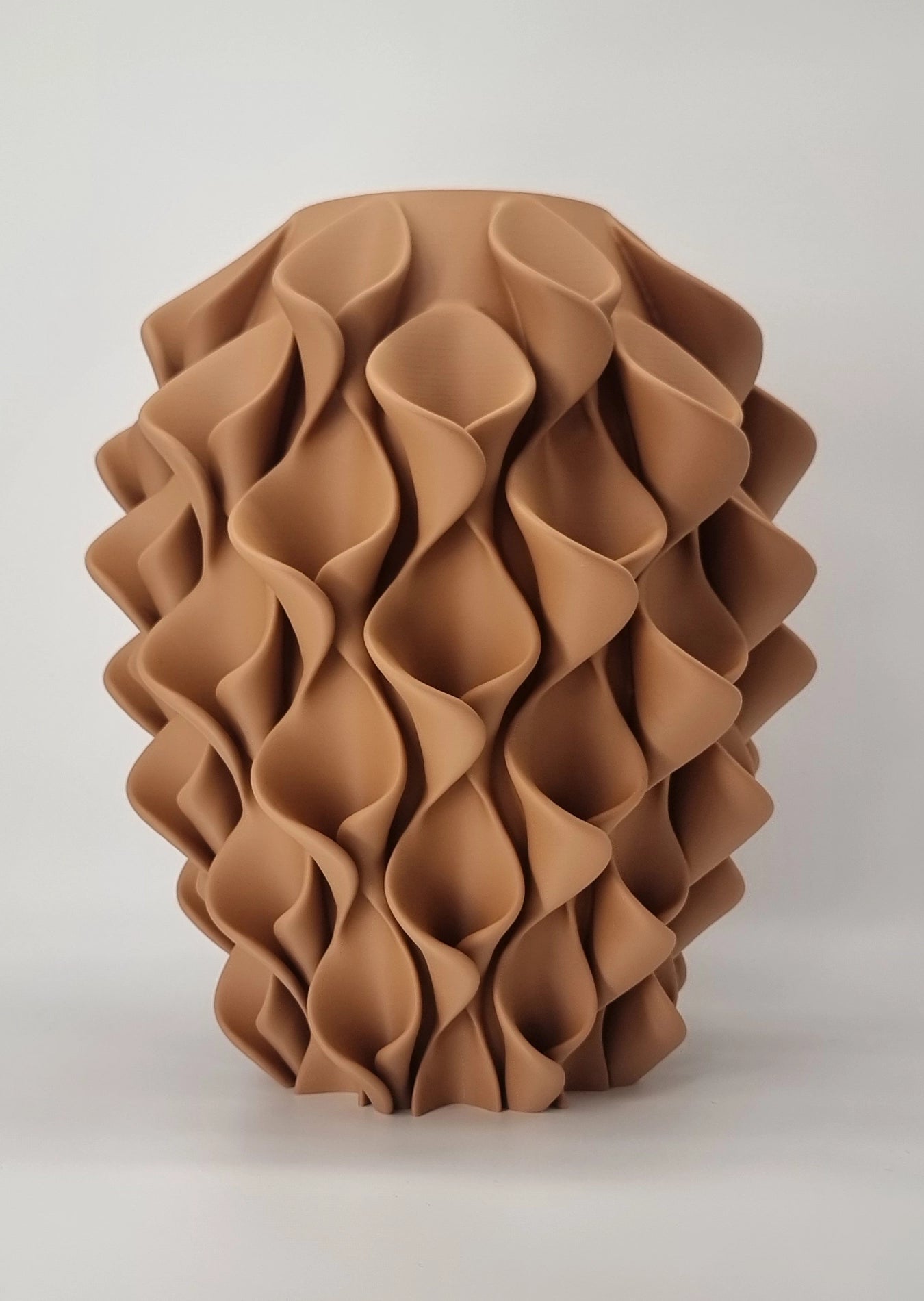 Sereni Warm Caramel sculpturale design vaas